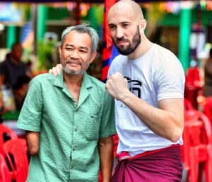 Dave Leduc Instagram - Today I was invited as guest of honor to meet with the families of 600 veterans who are members of the Cambodian Veterans Association. Fighting in the ring is nothing compared to giving your life and body for your nation. I have an immense amount of respect for them. Thank you for your service. Im happy that I was able to give food, donations and smiles to these courageous men and women.