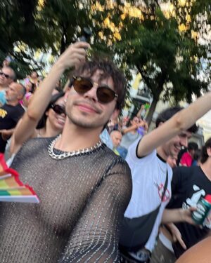 David Archuleta Instagram - Fun attending my first pride where I was just an attendee here in Madrid Spain. Been fun with the @efultimatebreak family and my sister going around. :) more to come #thisisultimate
