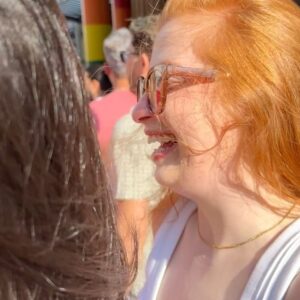 David Archuleta Instagram - Fun attending my first pride where I was just an attendee here in Madrid Spain. Been fun with the @efultimatebreak family and my sister going around. :) more to come #thisisultimate