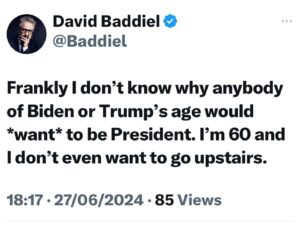 David Baddiel Instagram - Thought for the day.