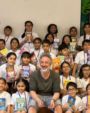 David Baddiel Instagram - I’m in India meeting kids who read my books here. They are brilliant (the kids I mean. Although the books are ok).