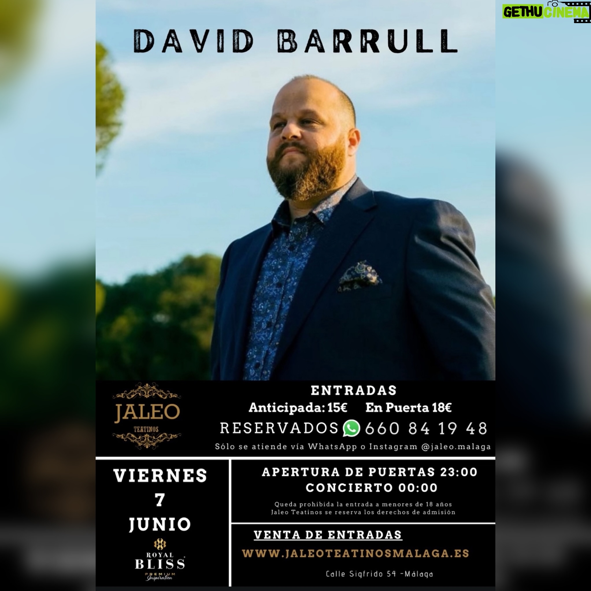 David Barrull - 282 Likes - #viernes7 Próxima parada #malaga y que feliz me hace pues sabéis que sois especiales para mi, y volver a ver a nuestros amigos de @jaleo.malaga más feliz me hace 😊 allí nos vemos #familia si Dios quiere. #GiraEterno2024