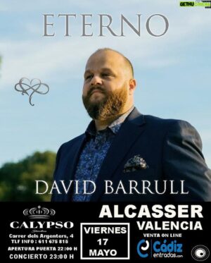 David Barrull Instagram - Esta es la sorpresa que tengo para mi gente de #valencia y #murcia os dejo el enlace para la compra de entradas en mis historias. 
17-Mayo #valencia
18-Mayo #murcia 
Corre a por tu entrada y allí nos vemos #familia si Dios quiere 😘