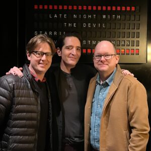 David Dastmalchian Instagram - Grateful for the gaggle of good friends (old & new) who gathered to watch #LateNightWithTheDevil in Toronto. And v grateful for all the #NightOwls out there who’ve been supporting our little movie. Jack ❤️’s you.