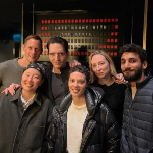 David Dastmalchian Instagram - Grateful for the gaggle of good friends (old & new) who gathered to watch #LateNightWithTheDevil in Toronto. And v grateful for all the #NightOwls out there who’ve been supporting our little movie. Jack ❤️’s you.