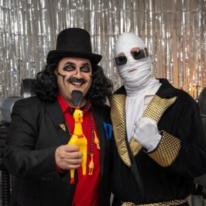 David Dastmalchian Instagram - Just a coupla faves from Halloween. So many weiners. 🏆 

(thank you @immortalmasks for my 👽 face)
📸 by @myles.thedon5