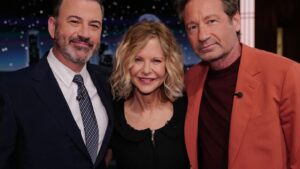 David Duchovny Instagram - Loved hanging with @JimmyKimmel at @JimmyKimmelLive! #WhatHappensLater