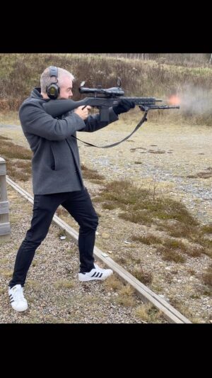 David F. Sandberg Instagram - Today was my first time ever shooting guns. Despite living in the US for the past 7 years my first time shooting was in Sweden 🙂. I was not ready for the power of that last one.
