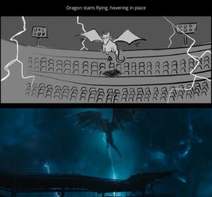 David F. Sandberg Instagram - It’s fun looking back at my really early animatics and boards for #ShazamFuryOfTheGods  and comparing with the finished result. I was right about the trailer worthy-ness of the first shot since it did end up in trailers. These were drawn in #Krita. I use that or #Blender3D. Vfx by DNEG