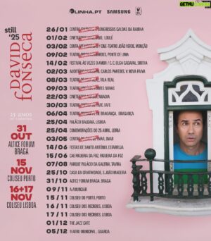 David Fonseca Instagram - A digressão prossegue com muita casa esgotada e muita festa e regabofe musical! Próxima paragem: BRAGANÇA!! Onde vos apanho neste comboio musical?