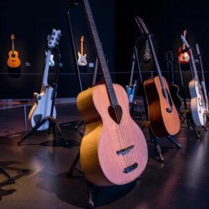 David Gilmour Instagram - There are just two days left to enjoy the free #GilmourGuitars exhibition at Christie's in London. Very limited tickets still available via link in Stories. (📷 @christiesinc)
