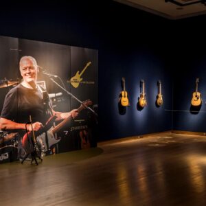 David Gilmour Instagram - There are just two days left to enjoy the free #GilmourGuitars exhibition at Christie's in London. Very limited tickets still available via link in Stories. (📷 @christiesinc)