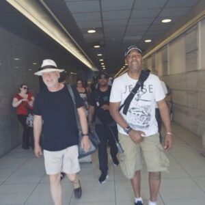David Gilmour Instagram - Today marks exactly three years since the first of David's two #LiveAtPompeii concerts in 2016! To celebrate, here's @gavin_elder’s previously unseen video of David arriving at Naples train station, on his way to the legendary amphitheatre.