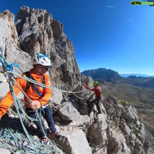 David Göttler Instagram - For me climbing is one of the best ways there is to enjoy time with friends and family. It doesn’t have to be crazy difficult or insanely exposed to be fun and fulfilling. These pictures are from a day last year climbing a few pitches with my 82 year old dad. Days like this are worth their hours in gold.
.
#GlobalClimbingDay #WallsAreMeantForClimbing #neverstopexploring @thenorthfacede @thenorthface_climb