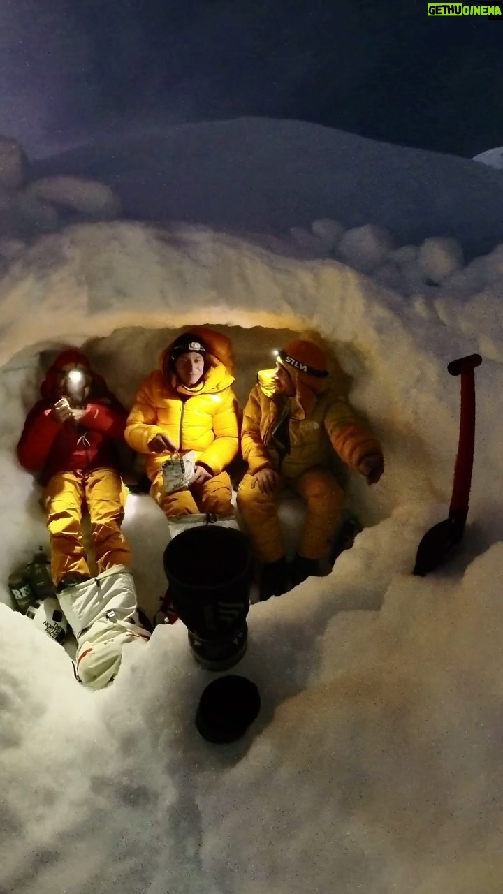 David Göttler - 6.7K Likes - Nothing beats a cozy, warm, comfy mountain bivy, right?! 🥶😅. This night on Cho Polu recently, was probably one of the chilliest, least pleasant mountain nights of my career; but at least the company of @guillaume_pierrel and @lucienboucansaud was top notch. Stay tuned for a short film about this trip, coming out soon.
.
#neverstopexploring @thenorthfacede #expedition #bivy #nosleepingbagnoproblem #alpinestyle
