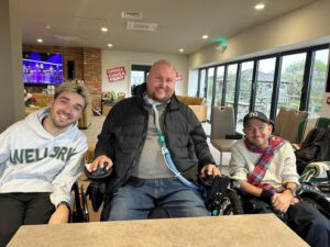 David Holmes Instagram - So yesterday I had the honour of visiting legend Matt Hampson OBE, founder of the Get Busy Living Centre. Matt is beyond a legend. He was injured playing rugby for England under 21s and he turned his experience into something beyond positive.

I also got to meet someone I’ve been a fan of for a couple of years. George Robinson is a young disabled actor who shot to fame on the Netflix series Sex Education. George played a complex new character and wasn’t just ‘the disabled kid’ in the show. Not only am I excited to see his career blossom and future roles he will no doubt smash but hopefully the pair of us can work together and bring some more characters and stories about disabled people, who are more than just a person with a disability to audiences in the future. 

Thank you Hambo and everybody at the Get Busy Living Centre for the warm welcome and for everything you guys do for our community.