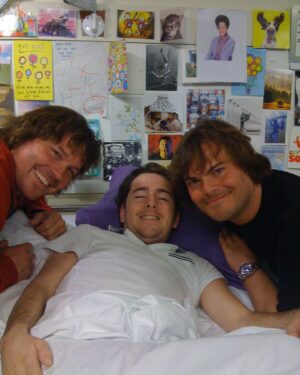 David Holmes Instagram - Back in 2009, Jack Black was in the UK filming the movie Gulliver’s Travels. Jack was working closely with the stunt team and heard about my accident, and being the nice guy we all know he is, he dedicated some of his own time at the end of the filming day to come and visit me on the spinal ward with his stunt double, Jimmy. Here is a photo from that day and proof that he really is one of the nicest men in Hollywood. He brought joy to my bedside, but also spent time with all the other people in the hospital bay who had found themselves there after suffering a spinal cord injury.

The same year I flew out to Florida and Jimmy Waitman (Jack’s stunt double - left) was kind enough to show me around the Indiana Jones stunt show at the Disney Theme Park.

I would like to take this opportunity to thank Jack and Jimmy for giving up their time, and for brightening up my day and the whole spinal ward at the Stanmore Royal Orthopaedic Hospital.