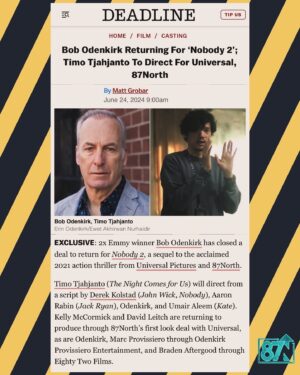David Leitch Instagram - 2️⃣
He’s back.
@therealbobodenkirk 
@timobros
@nobodymovie