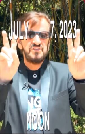 David Lynch Instagram - Friday, July 7th, is our dear friend @ringostarrmusic’s birthday! Join us in making his birthday wish come true by helping to spread #PeaceandLove around the world! Friday at noon, your local time, simply say or even just think “Peace & Love!” You’ll join thousands of people in a wave of Peace and Love traveling around the world all day long.

And tune in for a special podcast episode premiere, celebrating Ringo’s birthday, from @singforscience. Ringo and @meditationbob share stories and discuss the science of Peace & Love. The episode premieres Friday morning on all major podcast platforms! ✌️❤️7️⃣/7️⃣