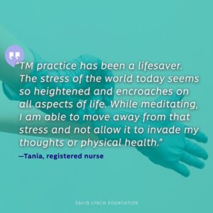 David Lynch Instagram - 82% of healthcare workers who have learned Transcendental Meditation in our #HealTheHealersNow programs surveyed over the last year report feeling less stressed. Learn more about the mental health benefits of practicing TM, and our work to improve the mental health of frontline heroes, at healthehealersnow.org.

#mentalhealth #mentalhealthawarenessmonth #TranscendentalMeditation