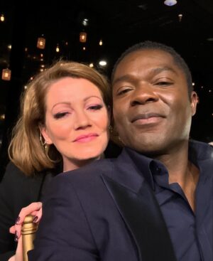 David Oyelowo Instagram - I’ll always take a night out with my Mrs!! Thanks to @sagawards for our nomination for @lawmenbassreeves and to @jessicaoyelowo for being my eternal date. 😍 🧥 @berluti @styleitholmes 💄 @vondakayemor ⌚️ @omega