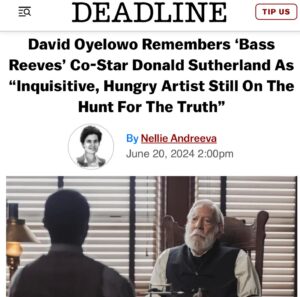 David Oyelowo Instagram - Today is a sad day. Rest in peace Donald Sutherland. 🙏🏾