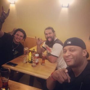 David Ramsey Instagram - What do you do when you're stranded in an airport with #aquaman???
