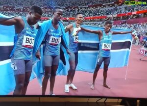 David Rudisha Instagram - So delighted for the Botswanans to be on the podium. Running an African Record in the 4x400m men’s relay to secure bronze for their country. You gotta love Africa! A world class race. Congratulations 
#Tokyo2020  #TokyoOlympics2020