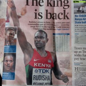 David Rudisha Instagram - Wonderful to be back indeed.