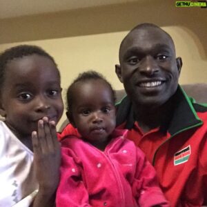 David Rudisha Instagram - With my kid wishing daddy bye to Rio2016