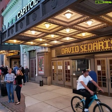 David Sedaris - 5.8K Likes - A few snaps from the road:
1. @appellcenter marquee
2. Spotted at @mcnallyjackson
3. Bookselling friends at @kodak_center
4. Onstage @attheacademy
#davidsedaris #davidsedarisontour #davidsedarislive