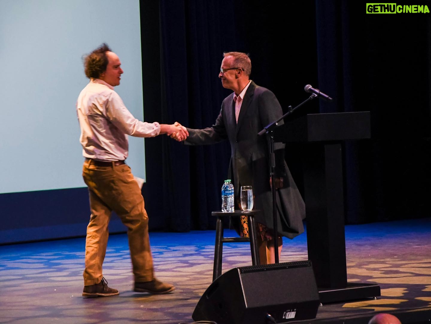 David Sedaris - 5.8K Likes - A few snaps from the road:
1. @appellcenter marquee
2. Spotted at @mcnallyjackson
3. Bookselling friends at @kodak_center
4. Onstage @attheacademy
#davidsedaris #davidsedarisontour #davidsedarislive