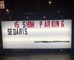 David Sedaris Instagram - Thank you, Poughkeepsie —DS