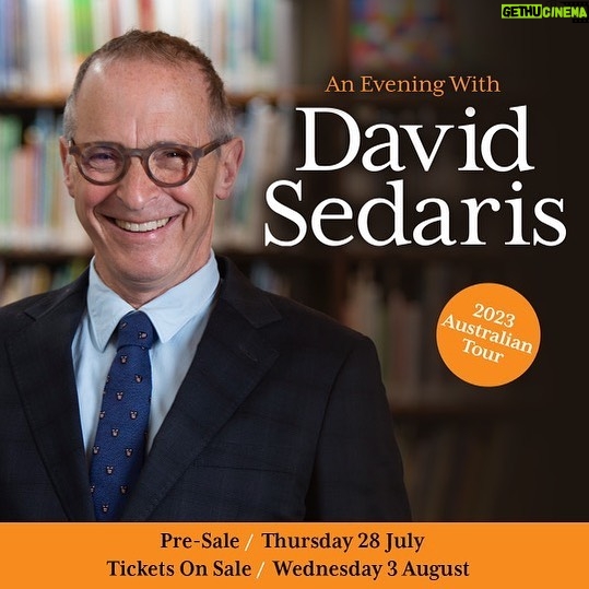 David Sedaris - 3.4K Likes - Australia! David will make his much-anticipated return to your shores in celebration of his brand-new best-selling book Happy Go Lucky – visiting Hobart, Perth, Adelaide, Canberra, Melbourne, Brisbane and Sydney.
Sign up for pre-sale access at http://davidsedaristour.com.au