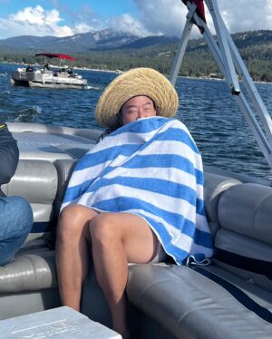 David So Instagram - Before you even start:

1. This me on a boat b*tch. The sun was hot but the wind made my legs cold. The outfit was super necessary.

2 . Photo #1 I look like a samoan grandma watching her kids play hopscotch for the first time.

3. Photo #2 I look like your Japanese aunty who’s mad at you for not wearing a mask.

3. Photo #3 I look like I saw someone eat a double cheeseburger but threw half of it away. 

I understand why my dad dresses all mismatched the way he does. He don’t care about what he LOOK like… he cares about how he FEELS. COMFORT over ERRTHANG! 

#MyKneesCanPredictWeather #japaneseGrandma #KimJongUnnie