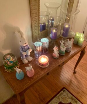 David Venable Instagram - Here are some Easter and Springtime decorations at my house!  I hope you all feel some “new beginnings” at this special time of year.  #easter2024 #spring #bunnies #flowers #newbeginnings #itkwd #davidvenableqvc