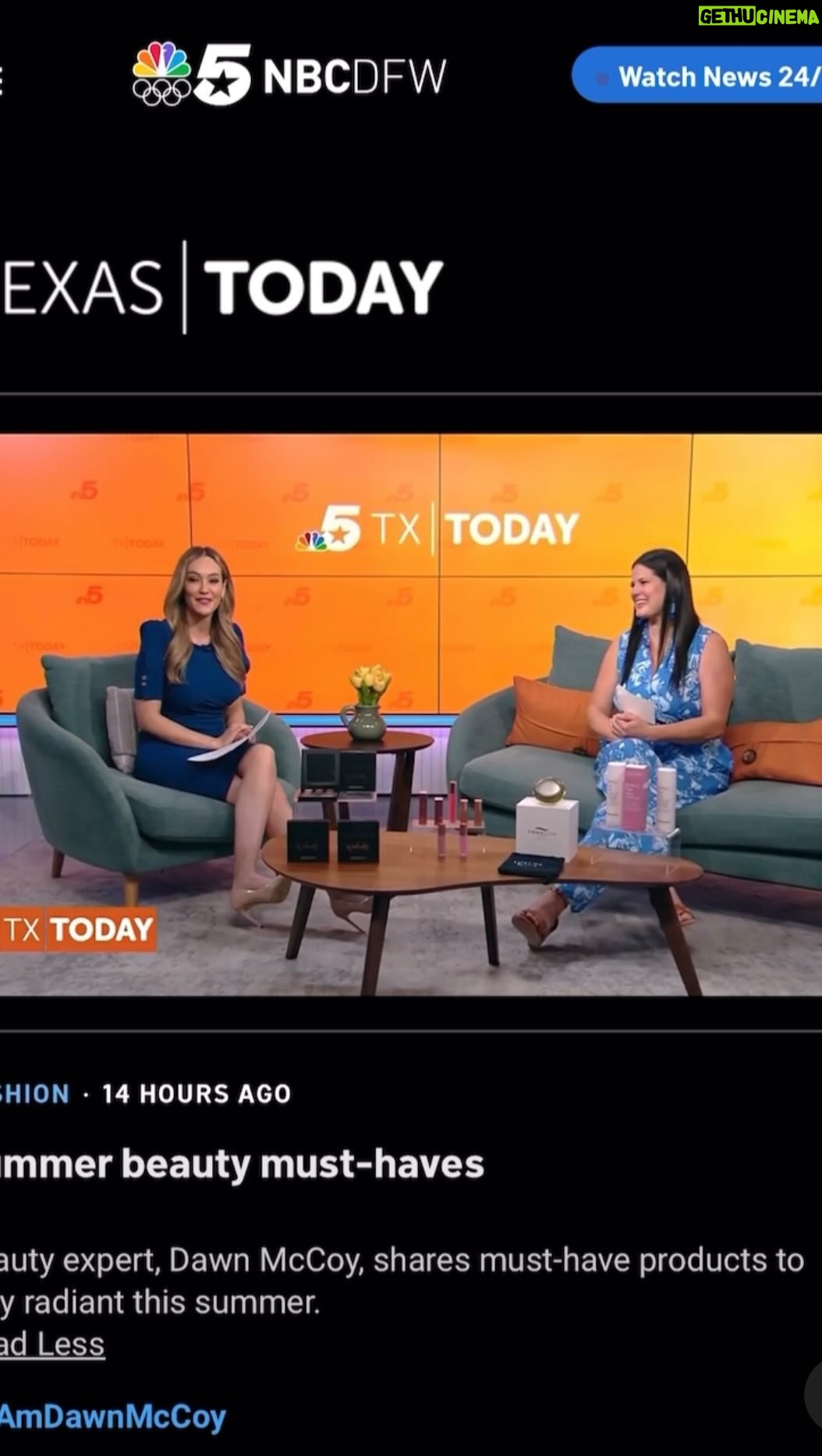 Dawn McCoy - 3 Likes - My latest NBC Texas Today segment features Summer Beauty Must-Haves.
The beginning of summer will ALWAYS remind me of buying new-to-me beauty products for camp and college with my mom…so summer beauty is always special to me.
Going summer beauty shopping every summer became a series of beautiful core memories to my mom and me.
In this segment, I share…
@thisworks Perfect Legs Skin Miracle ($60)
@LuxeneBeauty Firmaglow ($149)
@Youngblood_Cosmetics Weekender Palette ($65)
@Lawless Forget The Filler Lip Plumping Line Smoothing Gloss ($26)
@Lawless Forget The Filler Lip Plumping Line Smoothing Satin Cream ($28)
Go make some summer beauty core memories - and be your beautiful best…inside and out.🩵🩷
My outfit: @jmclaughlin