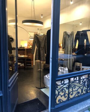 Dayle Haddon Instagram - Visit today to my beautiful and talented friend @juliedelibran ...Julie is a friend for many years having designed for Prada, ( in fact we met when she designed for me in Prada Haute Couture for Cannes!!) Vuitton, Sonia Rykiel, and more. She now has her own darling shop on 3 rue de Luyons in Paris. Unique, sustainable, rare fabrics sometimes one of a kind, luxury things. I love her femininity, her lucidity, intelligence,kindness and generosity..spending so much time together after just getting off a plane from California! Julie you are one of a kind. It is so much fun to be with you..so happy to call you my friend🙏❤️