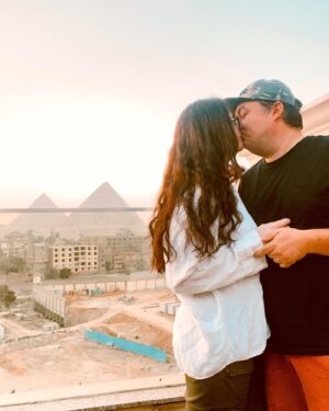 Daz Black Instagram - Love & Egypt. Love travelling the world with you darling ❤️ Also climbed up inside of the great pyramid and it was amazing! #egypt