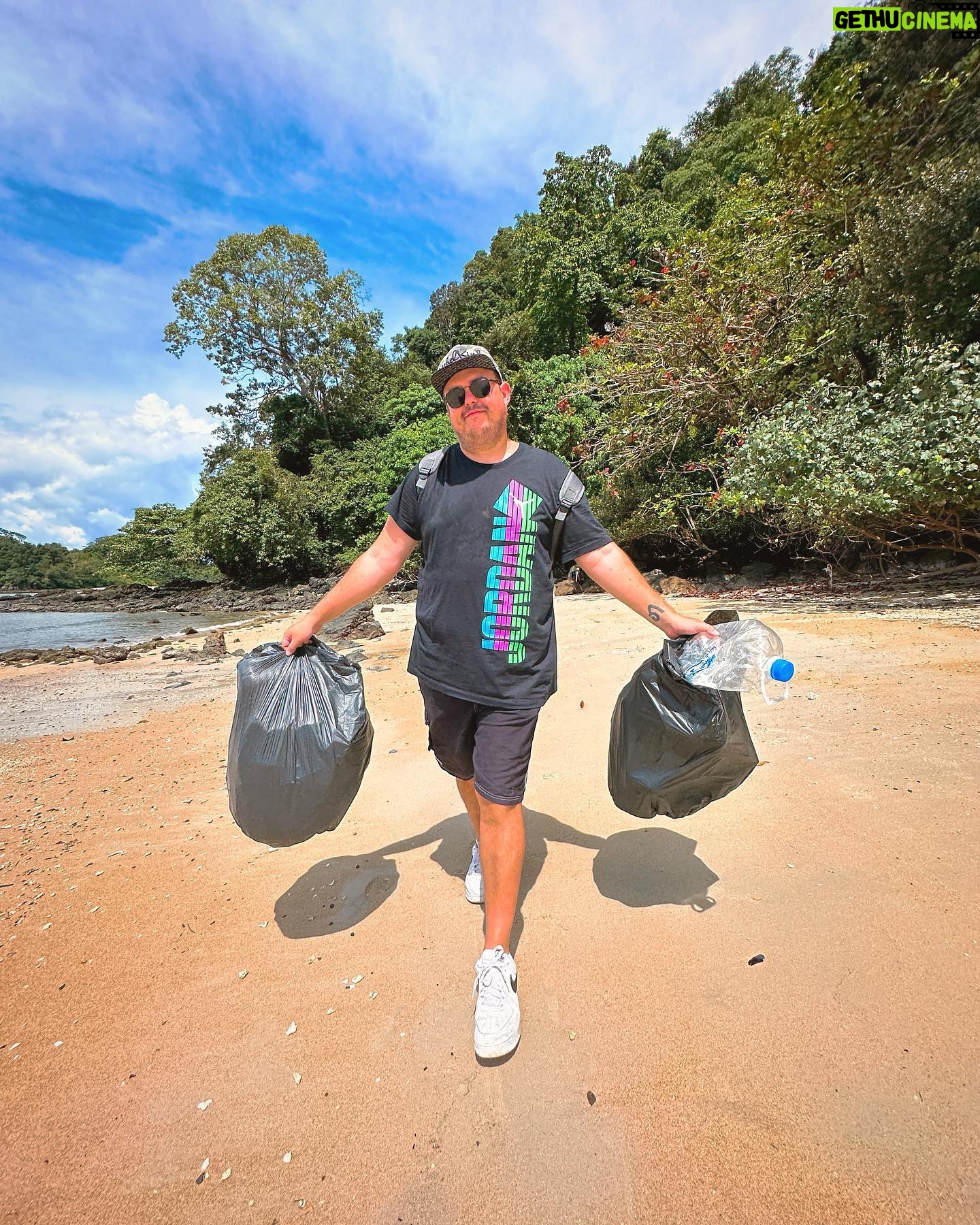 Daz Black - 82.5K Likes - Cleaning up the beach! After filming Daz and Dave’s survival, we cleaned up a lot of plastic on the beach. Plastic and the damage it does to the environment is very evident in the new series. Coming this month!
