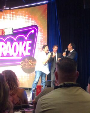 Dean Cain Instagram - Absolute hysterical night with @stevebyrnelive at Jimmy Kimmel’s Comedy Club in Las Vegas!  My folks and I laughed so much!  Thank you!! 
(apologies for singing on stage) Blame @stevebyrnelive