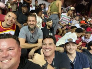 Dean Cain Instagram - Great fun watching @wemby crush his 2nd @nbasummerleague game!
@nickygathrite @christophercain_