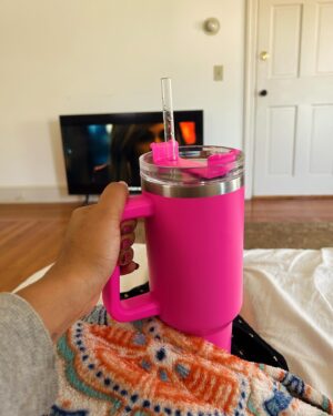 Debleena Sen Instagram - Nail care kinda day! 

#nailcare #spaday #stanleycup #pedimani #pedicure #manicure #nailpolish #nailcolor #pink #love #feetlove #pyaar #toerings