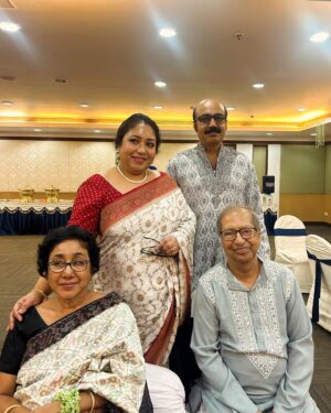 Debleena Sen Instagram - Pisi and Moshai’s 50th anniversary celebrations. Such a fun time with family. 

#familytime #50thanniversary #cousins #bengaliwomen #siblings