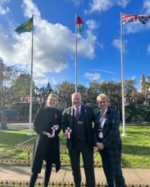 Dehenna Davison Instagram - An honour to welcome veterans Mike Donne and Ruth Wright to Parliament today to lay the constituency cross in the Speaker’s Garden of Remembrance.

Mike and Ruth, volunteers for SSAFA the Armed Forces charity, also laid a cross on behalf of the Bishop Auckland’s Veterans Group, an incredible organisation they founded. 

I’m incredibly grateful to Mike and Ruth for taking the time to come to Parliament, and joining me to pay our respects to those who have served our country.

Lest we forget.