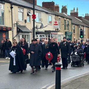 Dehenna Davison Instagram - Honoured to lay a wreath in Shildon and pay tribute to those who gave their lives, so that we may have our freedom.

Thank you to those who laid the Parliamentary wreathes across Bishop Auckland, Barnard Castle, and Spennymoor this morning.

We will remember them.