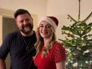 Dehenna Davison Instagram - A very Merry Christmas from us to you all! 🎄

Here’s hoping your day has been as full of good wine, good food, and good company as ours has been. We’re now curled up in front of the telly ready for the Christmas Wheel. Can’t work out if it’ll be me or Carter asleep on the sofa first! 

Much love everyone,
D