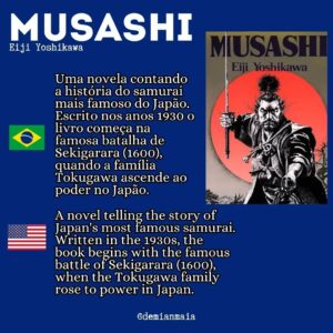 Demian Maia Instagram - Livro: Musashi, de Eiji Yoshikawa

A novela conta a história do samurai mais famoso do Japão. Escrito nos anos 1930 o livro começa na famosa batalha de Sekigarara (1600), quando a família Tokugawa ascende ao poder no Japão. É a era de ouro dos samurais e também de grande desenvolvimento das artes de combate. 
São mais de 1.800 páginas que você não consegue parar de ler. Para quem gosta de artes marciais ou se interessa pela história e cultura do Japão, é um livro incrível (já li duas vezes).

#bookstan #livros #cultura #divulgação