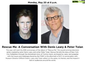 Denis Leary Instagram - Rescue Me 20th Anniversary with me and Peter Tolan