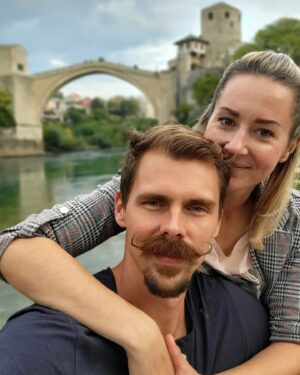 Denisa Helceletová Instagram - Ty a já 🥰 @adam_sebastian_helcelet
.
#manželé #manžel #manzelka #dovolená #výlet #mostar